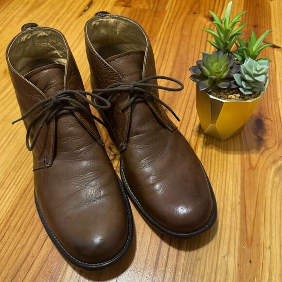 $298.00 FRYE Men's Phillip Chukka Boots Cognac 9.5 D